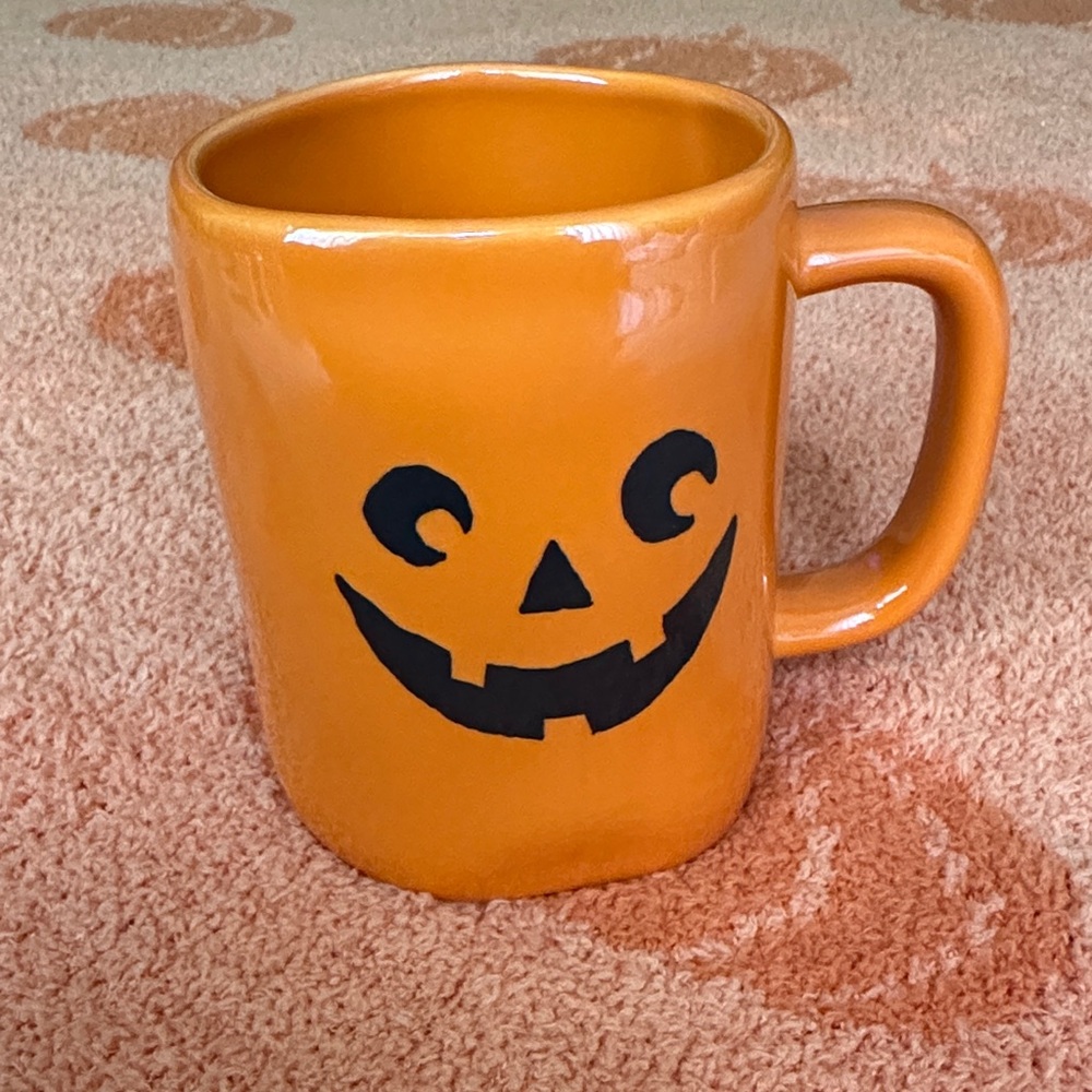 Orange Rae Dunn Jack O Lantern mug